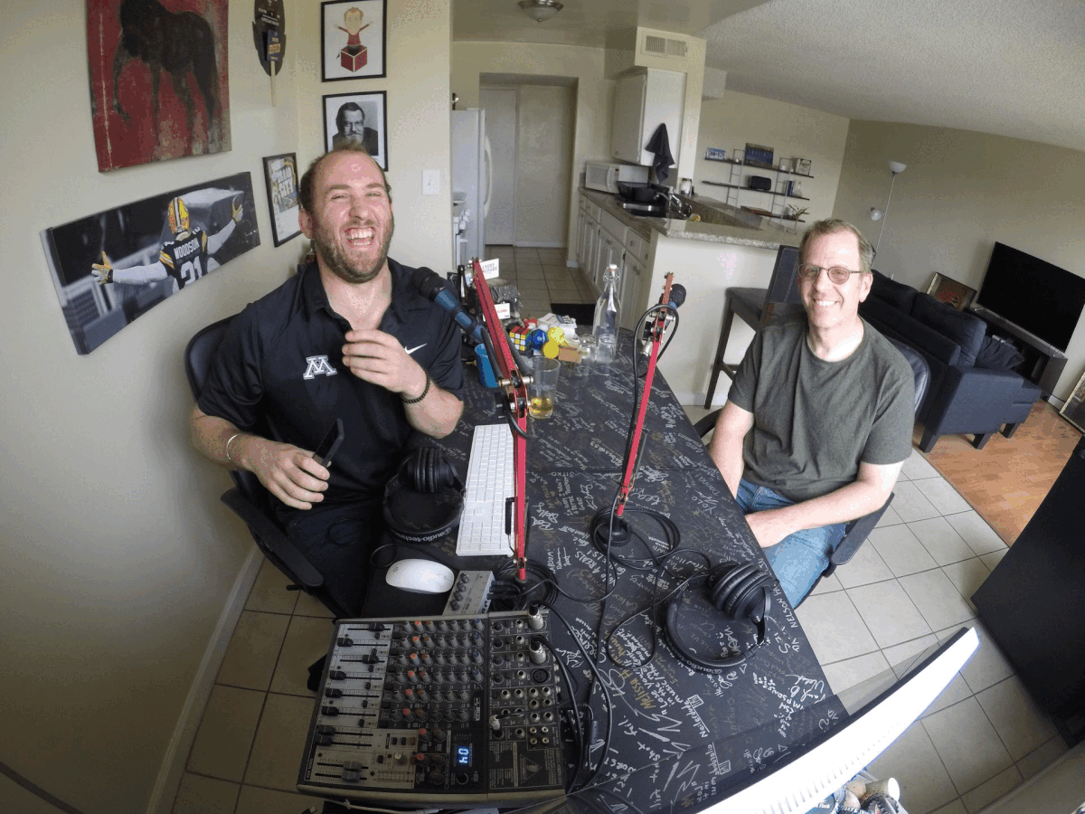 Animated GIF of Paul Lieberstein casting podcast